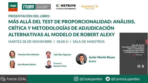 Presentación de libro: Más allá del test de proporcionalidad